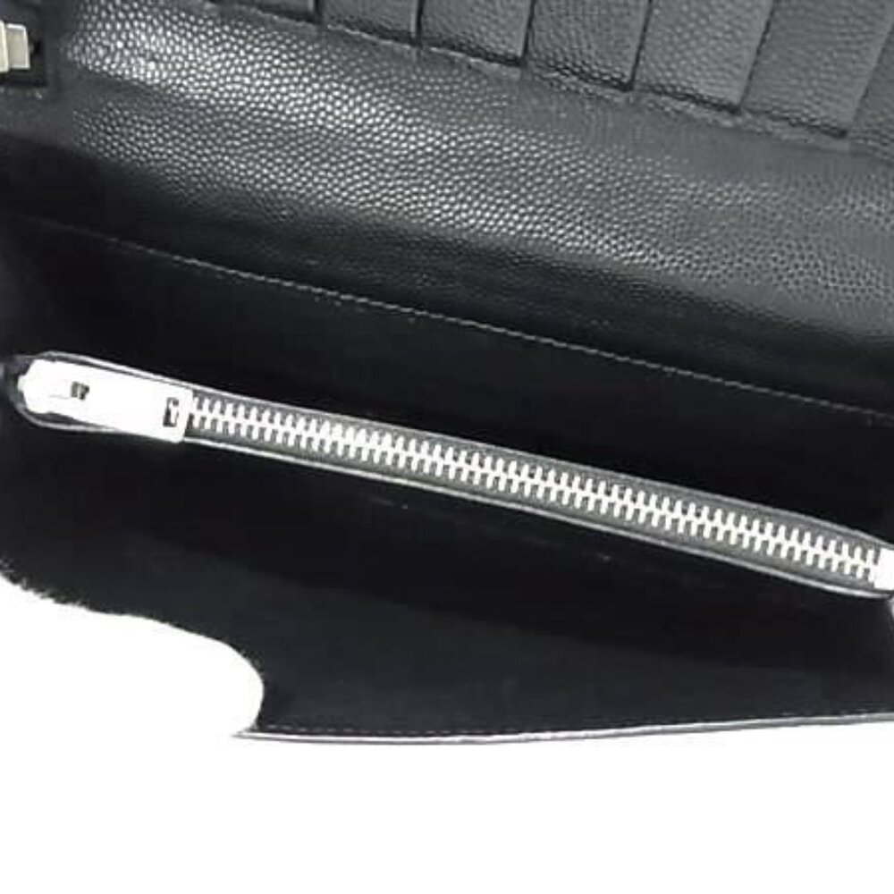 Saint Laurent Wallet Black Leather Round Zipper Long Wallet - Picture 6 of 6